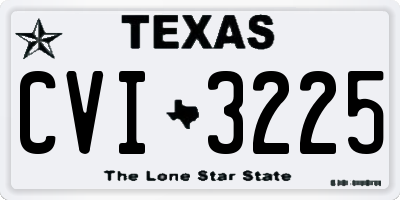 TX license plate CVI3225