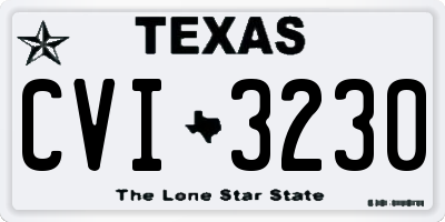 TX license plate CVI3230