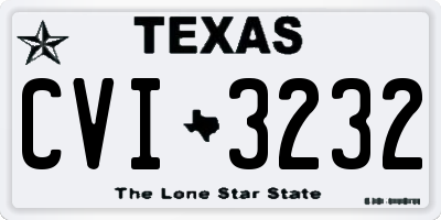 TX license plate CVI3232