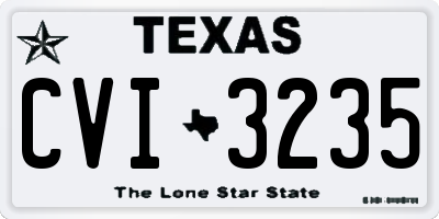 TX license plate CVI3235