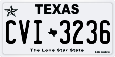 TX license plate CVI3236