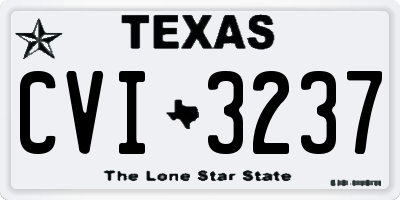 TX license plate CVI3237