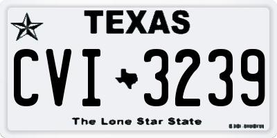 TX license plate CVI3239