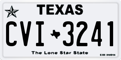 TX license plate CVI3241