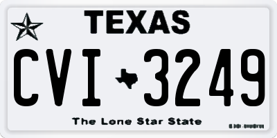 TX license plate CVI3249