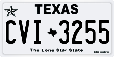 TX license plate CVI3255