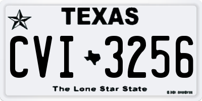 TX license plate CVI3256