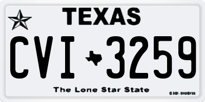 TX license plate CVI3259