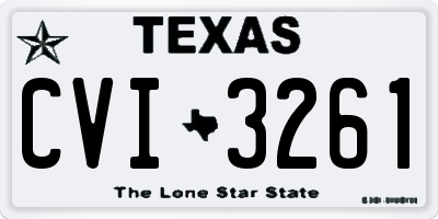 TX license plate CVI3261