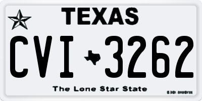 TX license plate CVI3262