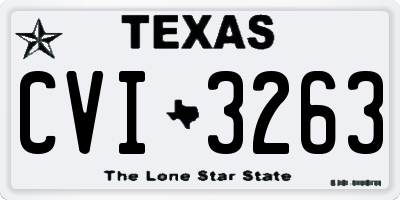 TX license plate CVI3263
