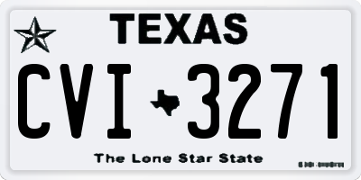 TX license plate CVI3271