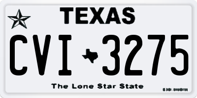 TX license plate CVI3275