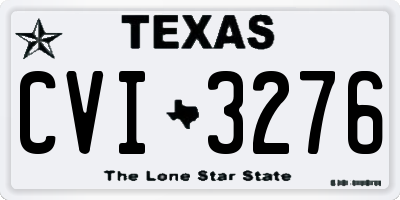 TX license plate CVI3276