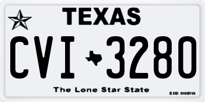 TX license plate CVI3280