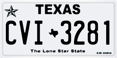 TX license plate CVI3281