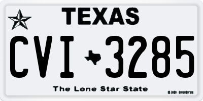 TX license plate CVI3285
