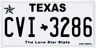 TX license plate CVI3286