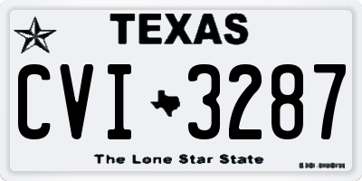 TX license plate CVI3287