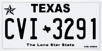 TX license plate CVI3291