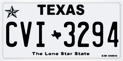 TX license plate CVI3294