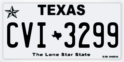 TX license plate CVI3299