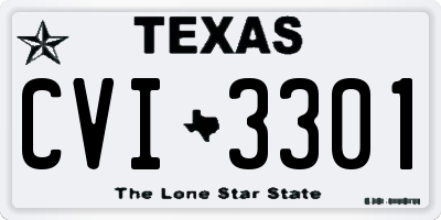 TX license plate CVI3301