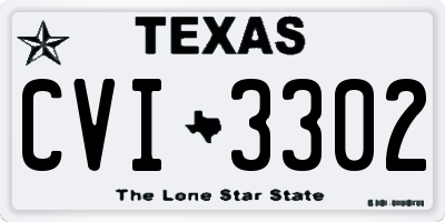 TX license plate CVI3302