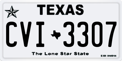 TX license plate CVI3307