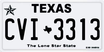 TX license plate CVI3313