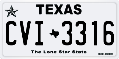 TX license plate CVI3316