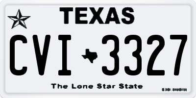 TX license plate CVI3327