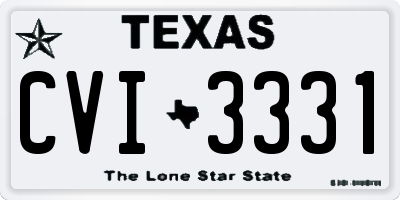 TX license plate CVI3331