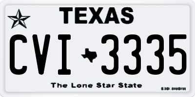 TX license plate CVI3335