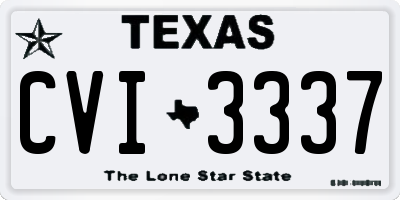 TX license plate CVI3337