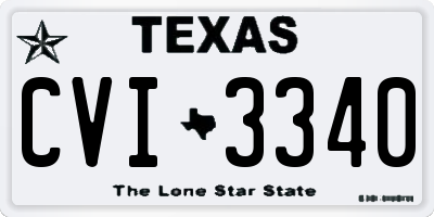 TX license plate CVI3340