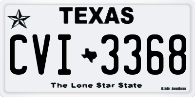 TX license plate CVI3368