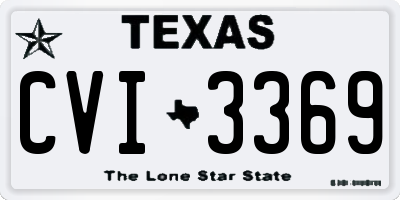 TX license plate CVI3369