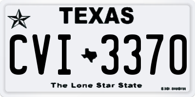 TX license plate CVI3370