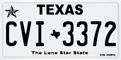 TX license plate CVI3372