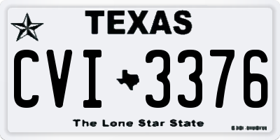TX license plate CVI3376