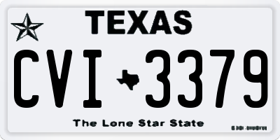 TX license plate CVI3379
