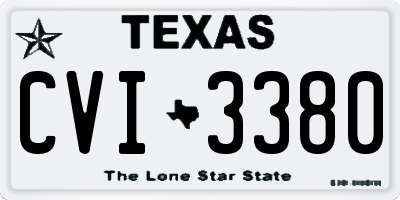 TX license plate CVI3380