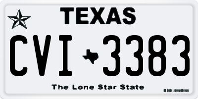 TX license plate CVI3383
