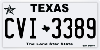 TX license plate CVI3389