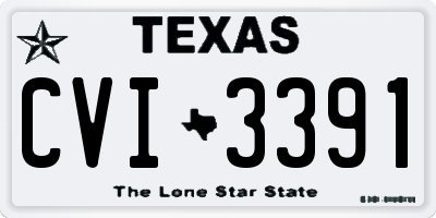 TX license plate CVI3391