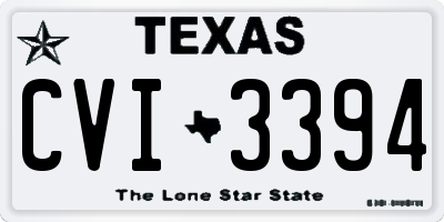 TX license plate CVI3394