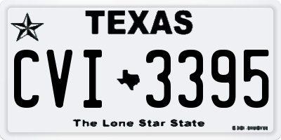 TX license plate CVI3395