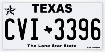TX license plate CVI3396
