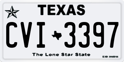 TX license plate CVI3397